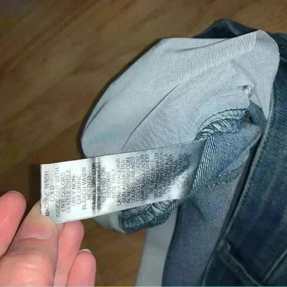 Women’s Democracy “Ab” Technology Straight Leg Denim Raw Hem Elastic Size 16 - Picture 7 of 10